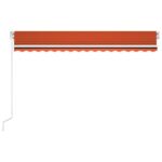 Avtomatska tenda LED + senzor 450x300 cm oranžno/rjava - Image 3