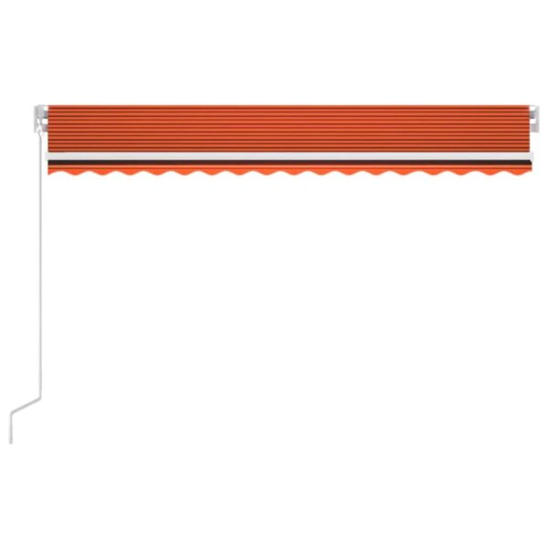 Avtomatska tenda LED + senzor 450x300 cm oranžno/rjava - Image 3