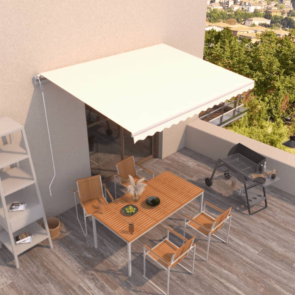 Avtomatsko zložljiva tenda 450×350 cm krem