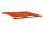 Avtomatska tenda LED + senzor 450x350 cm oranžna/rjava - Image 2