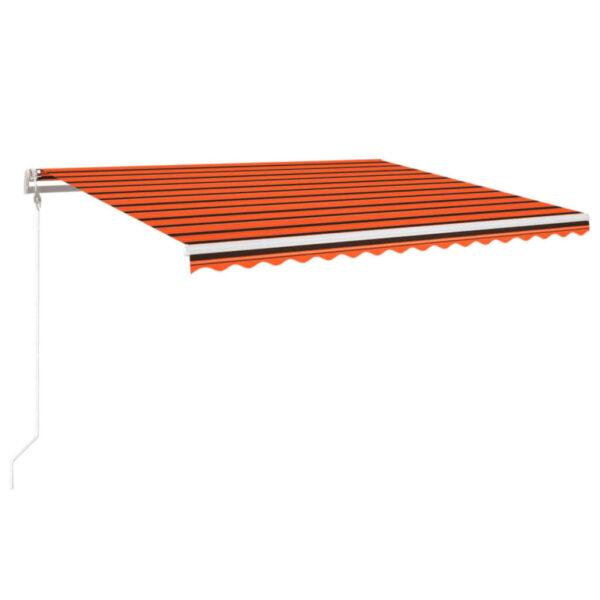 Avtomatska tenda LED + senzor 450x350 cm oranžna/rjava - Image 2