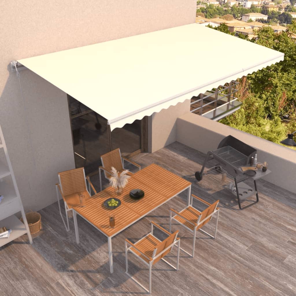 Avtomatsko zložljiva tenda 600×350 cm krem