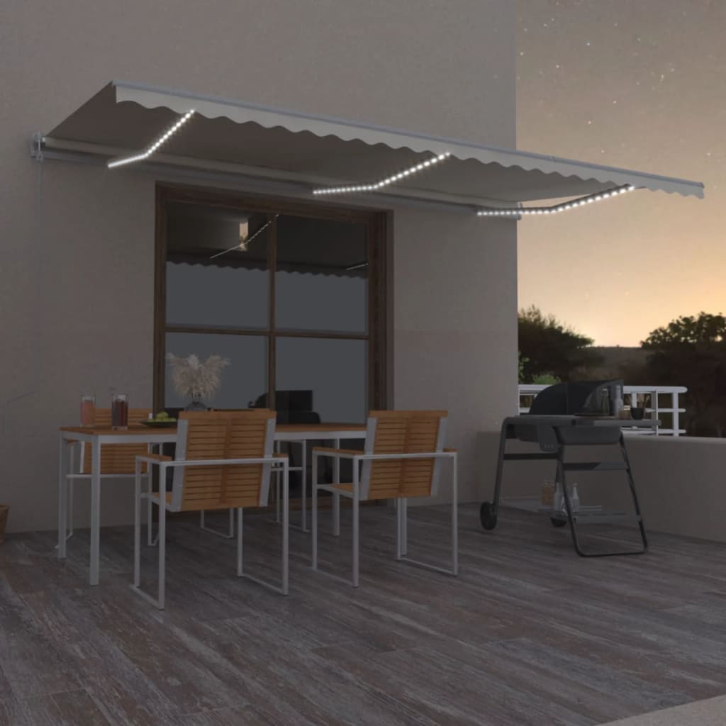 Avtomatska tenda LED + senzor 600×350 cm krem