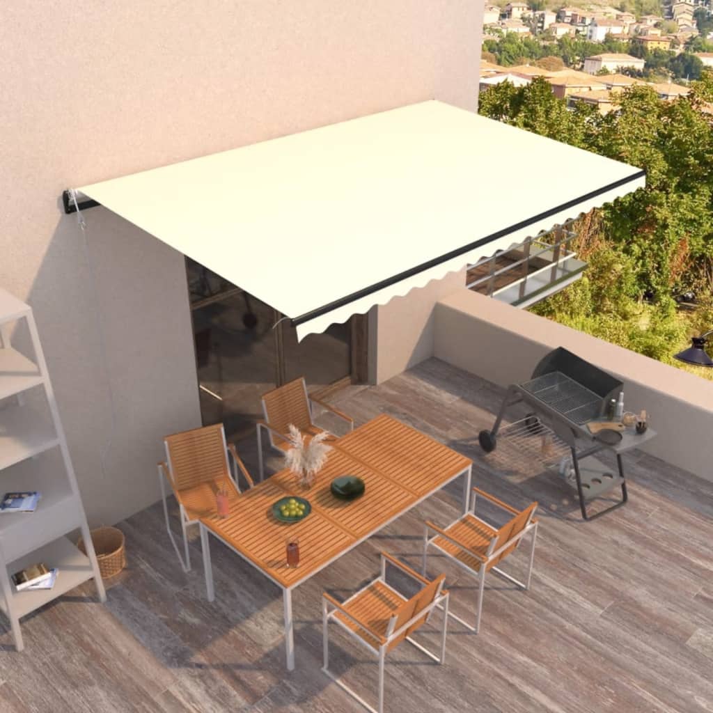 Avtomatsko zložljiva tenda 500×350 cm krem