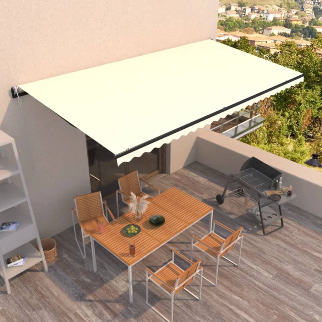 Avtomatsko zložljiva tenda 600×350 cm krem
