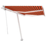 Avtomatska tenda LED + senzor 300x250 cm oranžna/rjava - Image 2