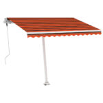 Avtomatska tenda LED + senzor 300x250 cm oranžna/rjava - Image 3
