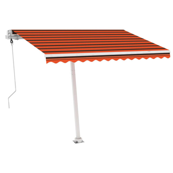 Avtomatska tenda LED + senzor 300x250 cm oranžna/rjava - Image 3