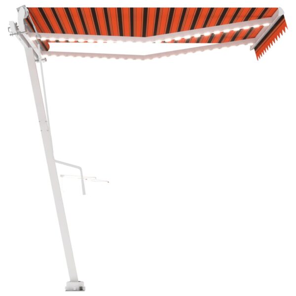 Avtomatska tenda LED + senzor 350x250 cm oranžna/rjava - Image 3