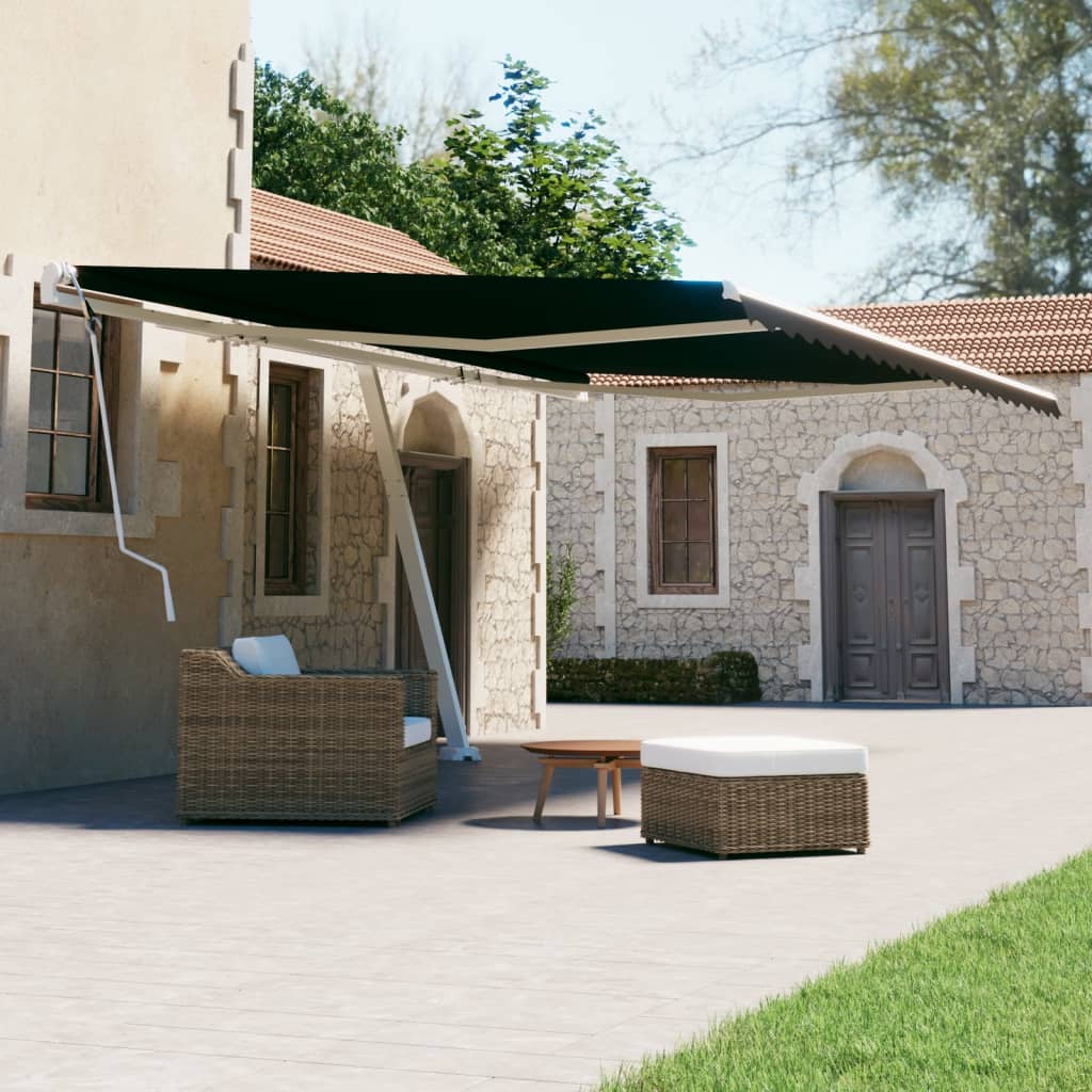 Prostostoječa ročno zložljiva tenda 500×300 cm antracitna