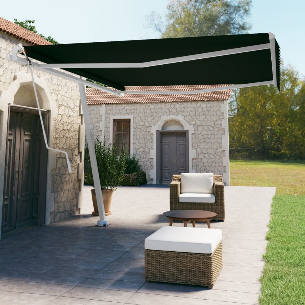 Prostostoječa avtomatska tenda 400×350 cm antracitna