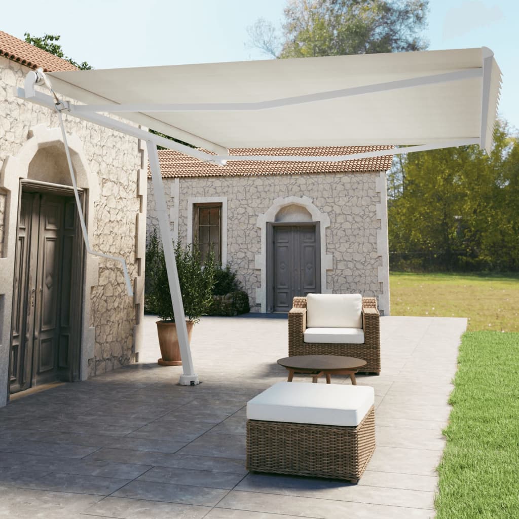 Prostostoječa avtomatska tenda 450×350 cm krem