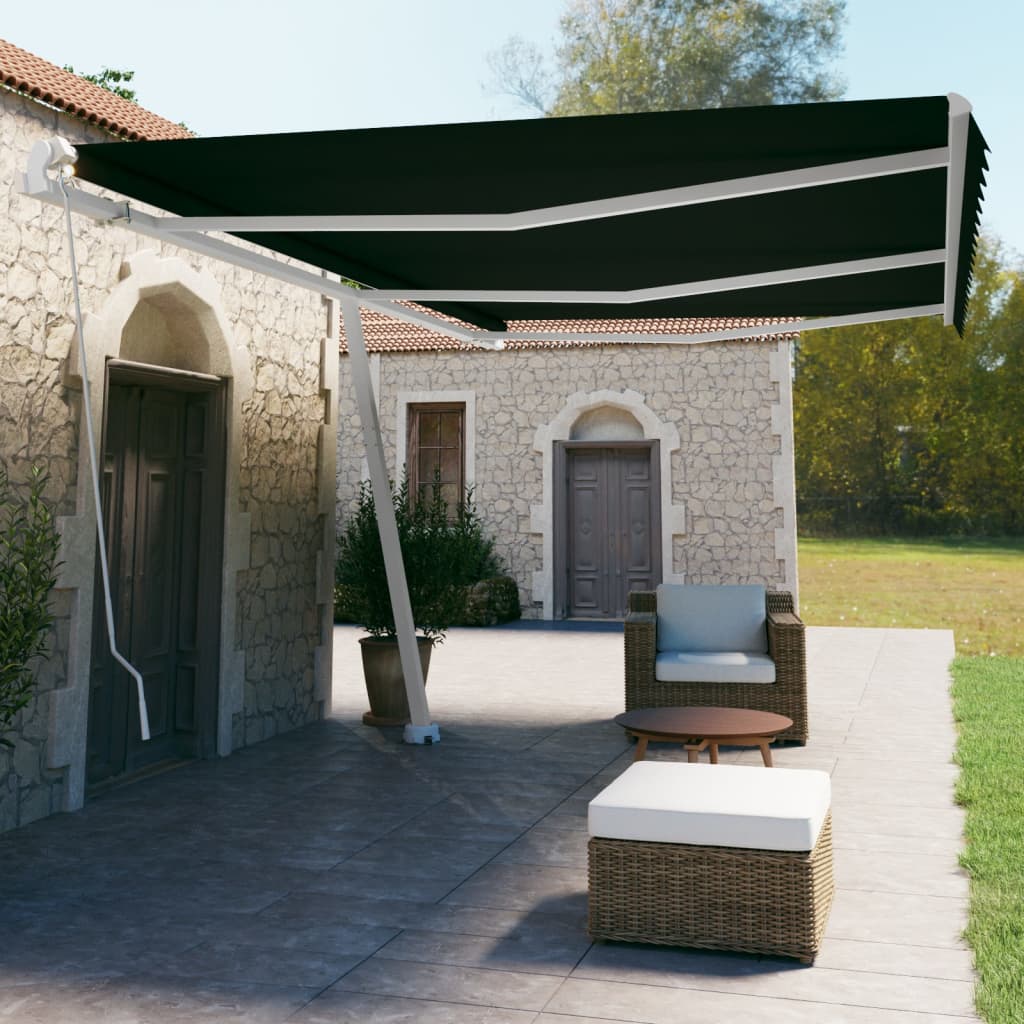 Prostostoječa ročno zložljiva tenda 600×350 cm antracitna