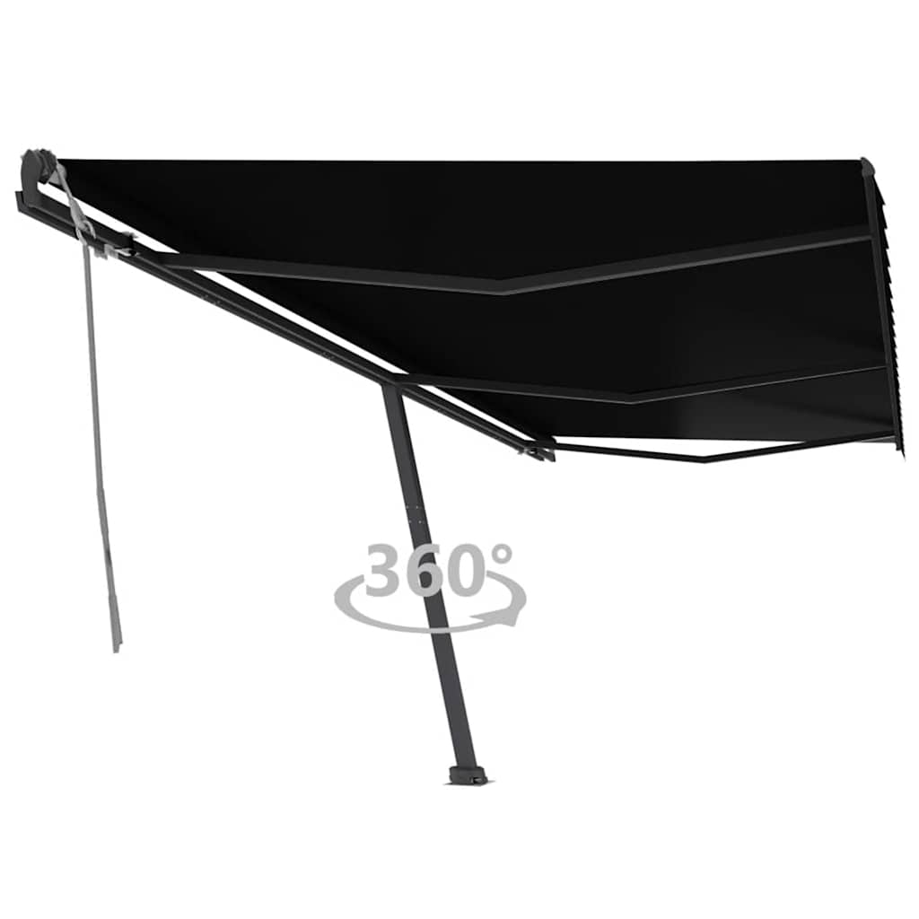 Prostostoječa ročno zložljiva tenda 600×300 cm antracitna