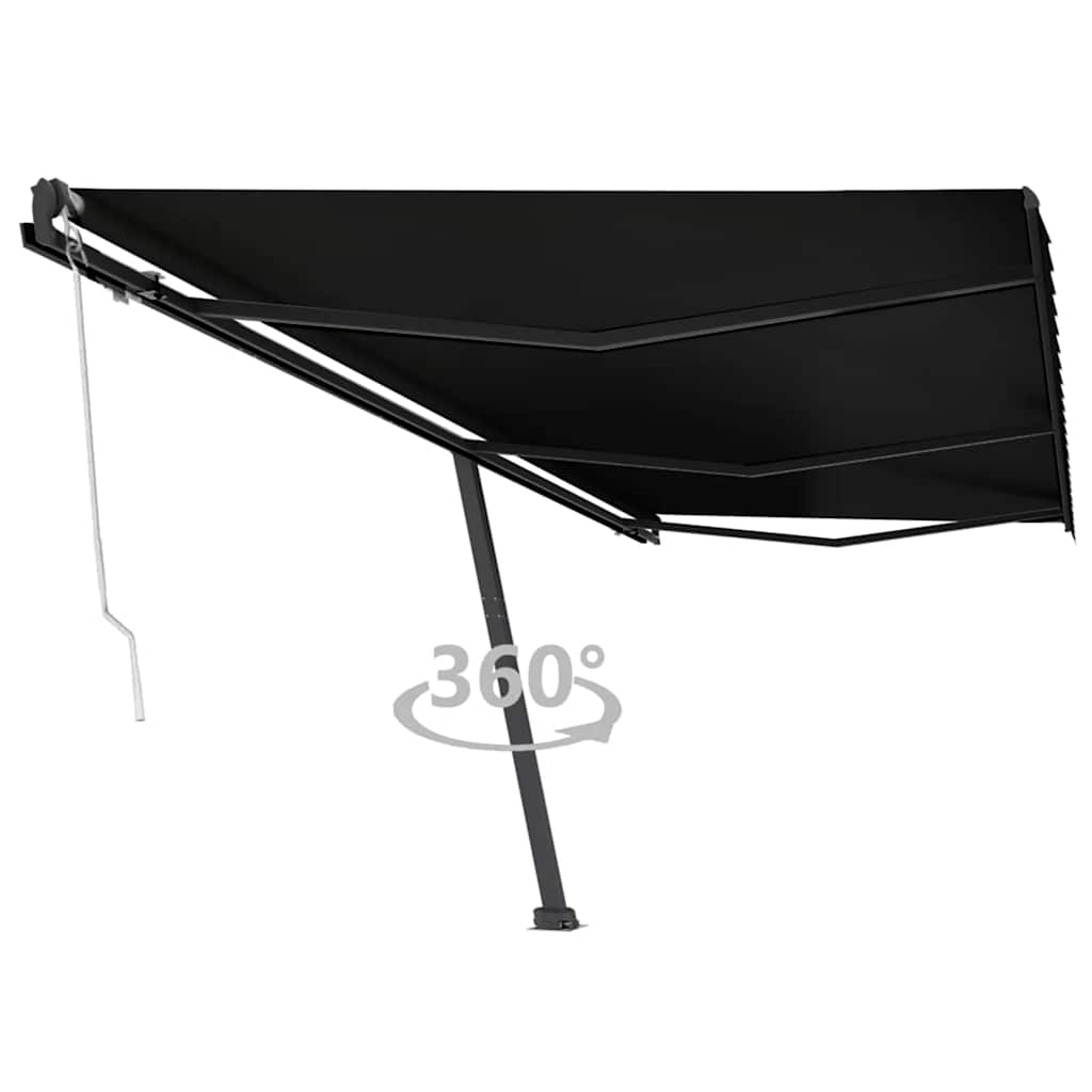 Prostostoječa avtomatska tenda 600×300 cm antracitna