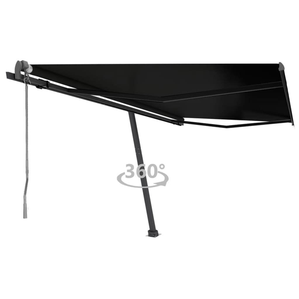 Prostostoječa avtomatska tenda 400×350 cm antracitna