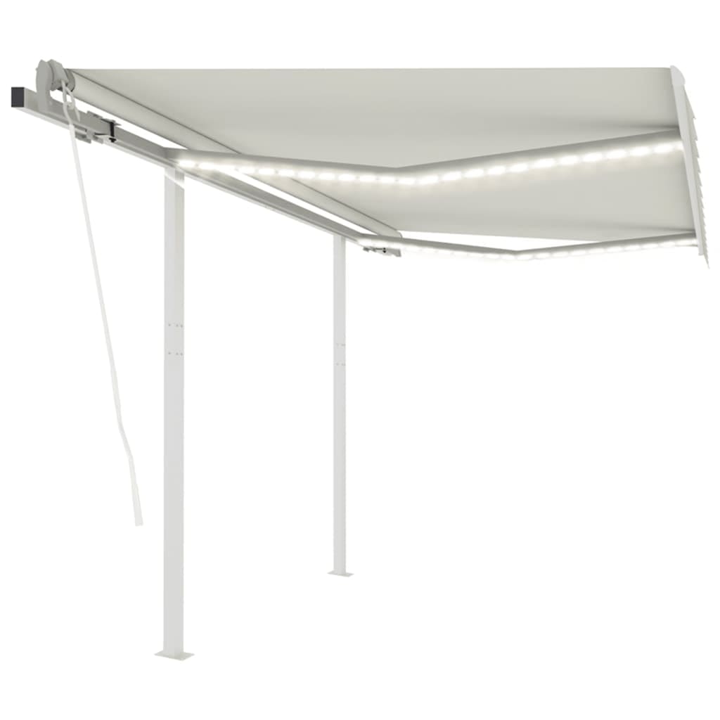 Avtomatska tenda LED + senzor 3,5×2,5 m krem
