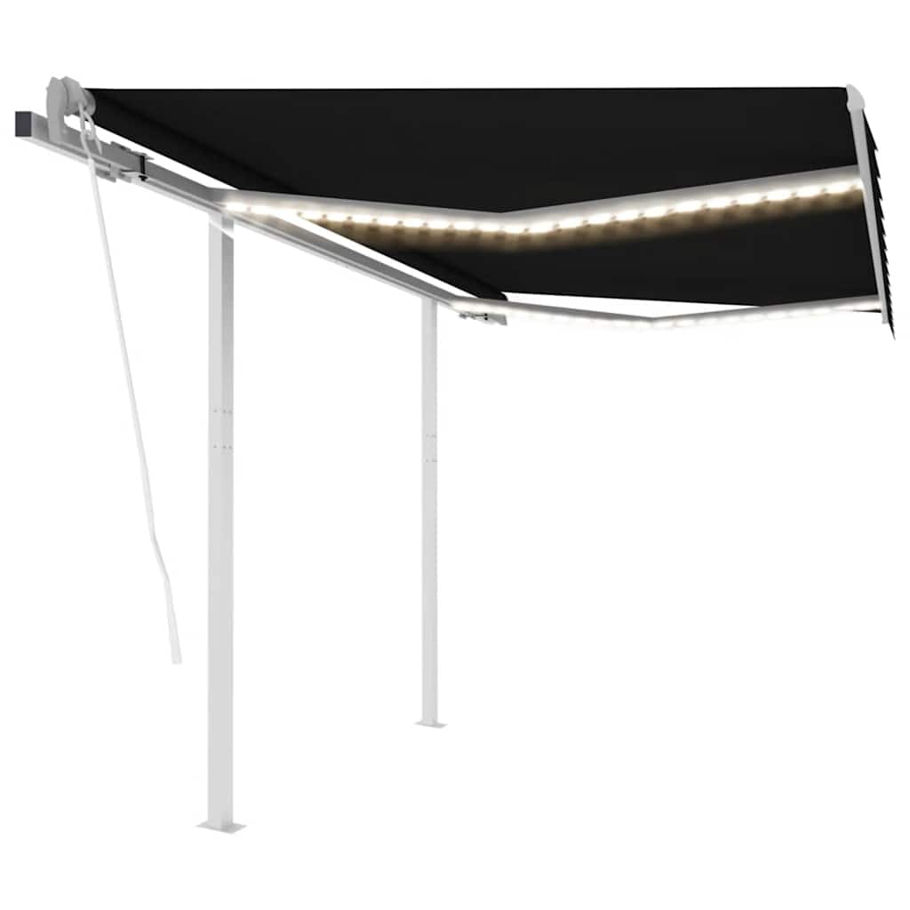 Avtomatska tenda LED + senzor 3,5×2,5 m antracitna