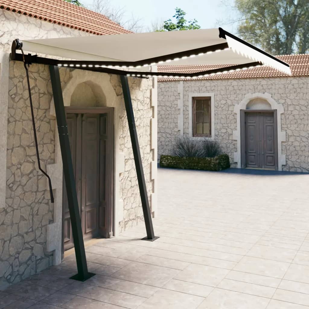 Avtomatska tenda LED + senzor 3,5×2,5 m krem