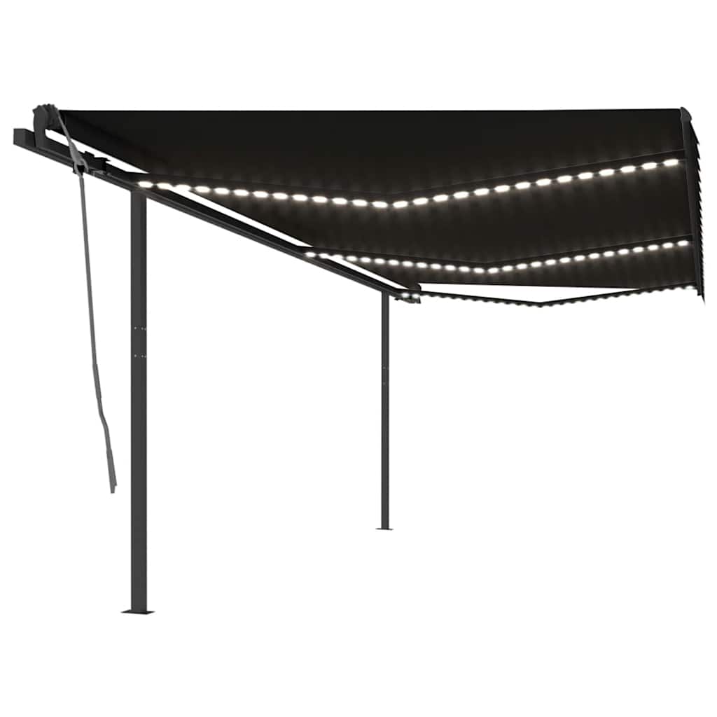 Avtomatska tenda LED + senzor 6×3 m antracitna