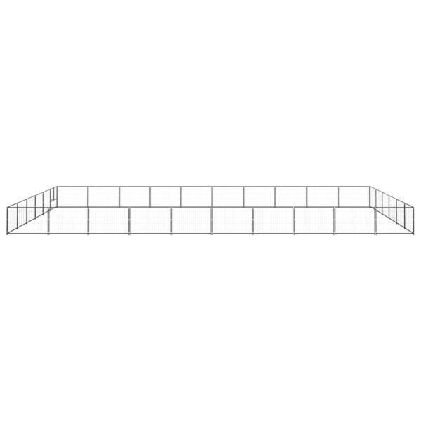 Pasji boks črn 60 m² jeklo - Image 2