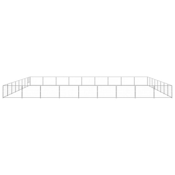 Pasji boks srebrn 72 m² jeklo - Image 2