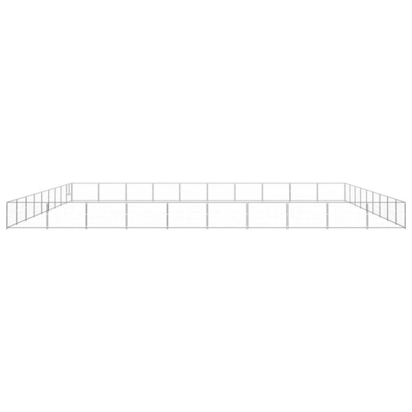 Pasji boks srebrn 90 m² jeklo - Image 2