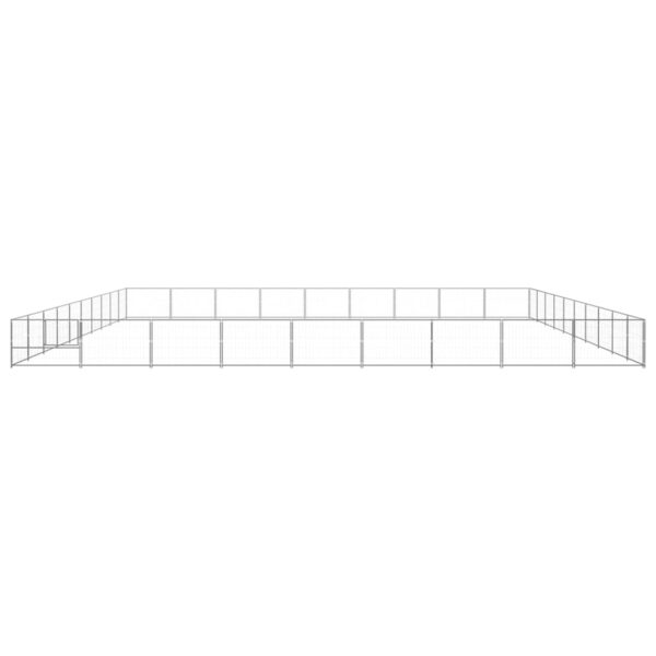 Pasji boks srebrn 90 m² jeklo - Image 3