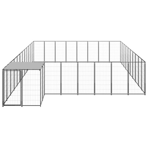 Pasji boks črn 25,41 m² jeklo - Image 2