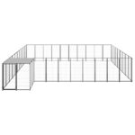 Pasji boks črn 25,41 m² jeklo - Image 2