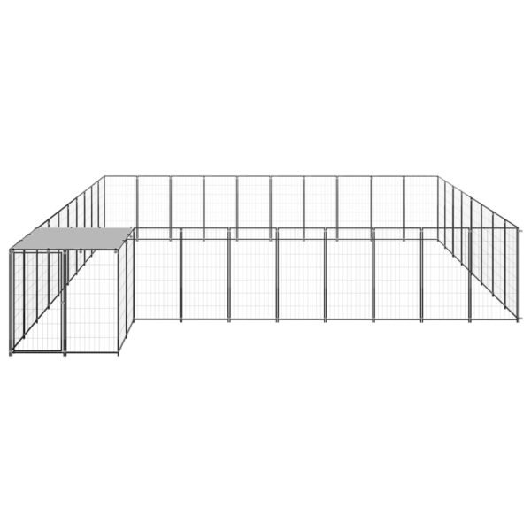 Pasji boks črn 25,41 m² jeklo - Image 2