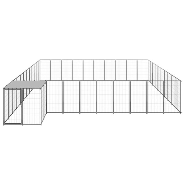 Pasji boks črn 31,46 m² jeklo - Image 2