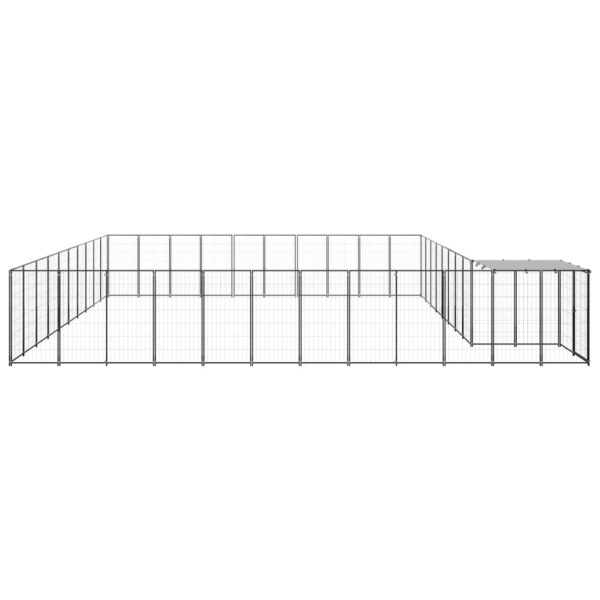 Pasji boks črn 31,46 m² jeklo - Image 3