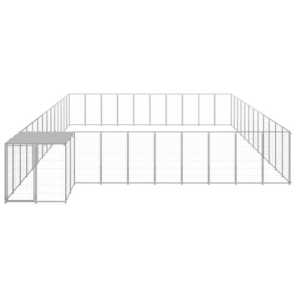 Pasji boks srebrn 37,51 m² jeklo - Image 2