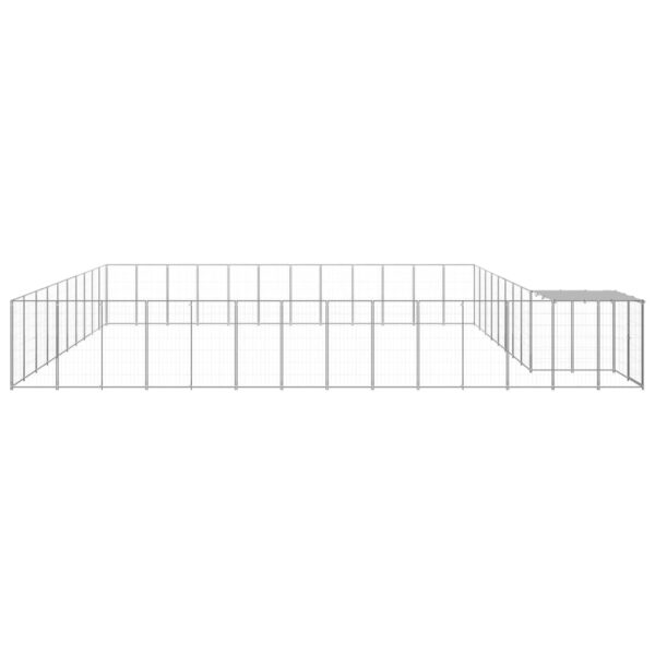 Pasji boks srebrn 37,51 m² jeklo - Image 3