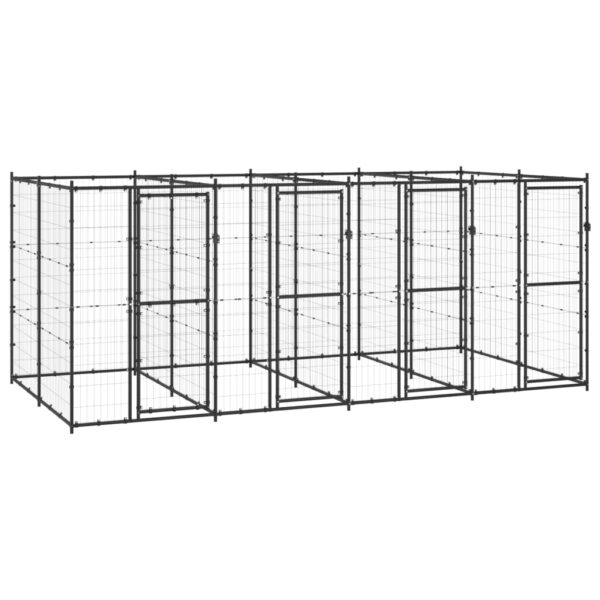 Zunanji pasji boks jeklo 9,68 m²
