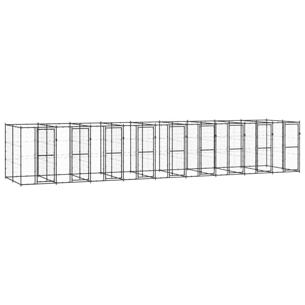 Zunanji pasji boks jeklo 21,78 m²