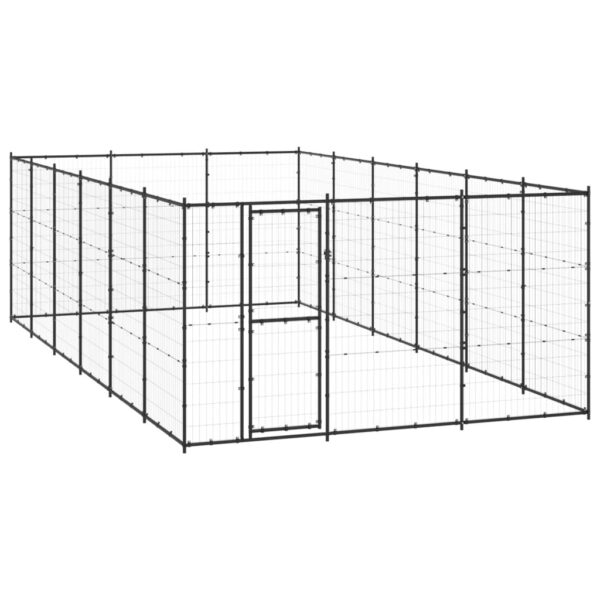 Zunanji pasji boks jeklo 21,78 m²