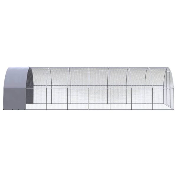 Zunanji kokošnjak 3x8x2 m pocinkano jeklo - Image 3