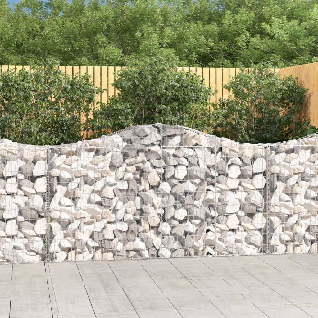 Obokane gabion košare 40kosi 200x30x100/120 cm pocinkano železo