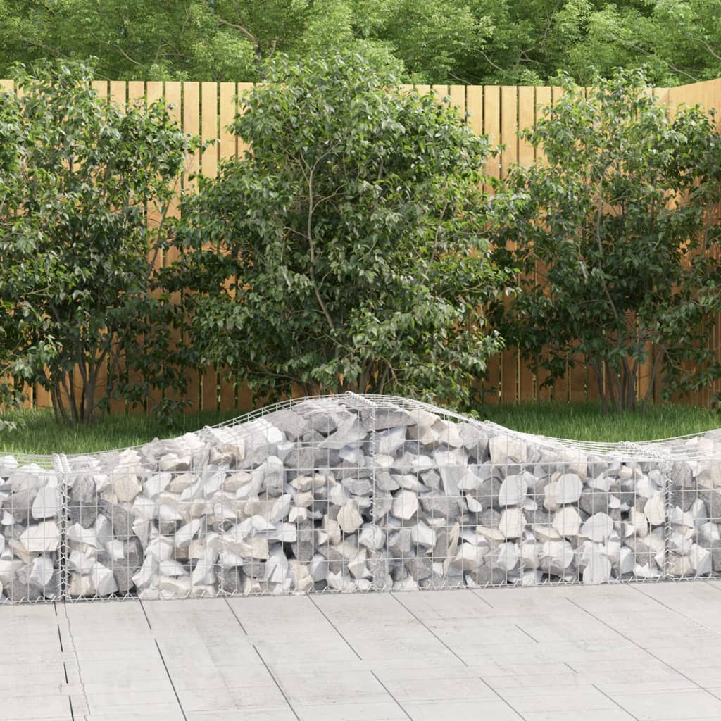 Obokane gabion košare 25 kosi 200x50x40/60 cm pocinkano železo