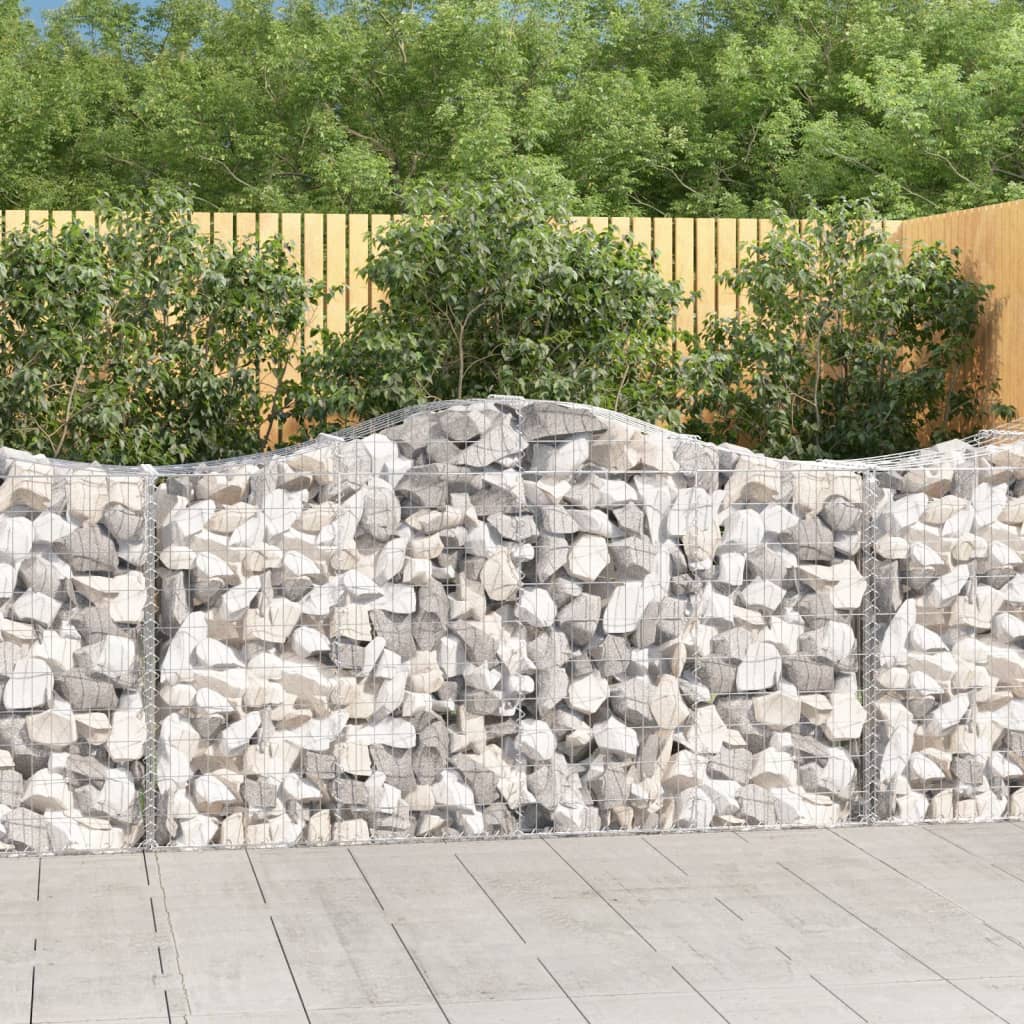 Obokana gabionska košara 30 kos 200x50x100/120cm cinkano železo