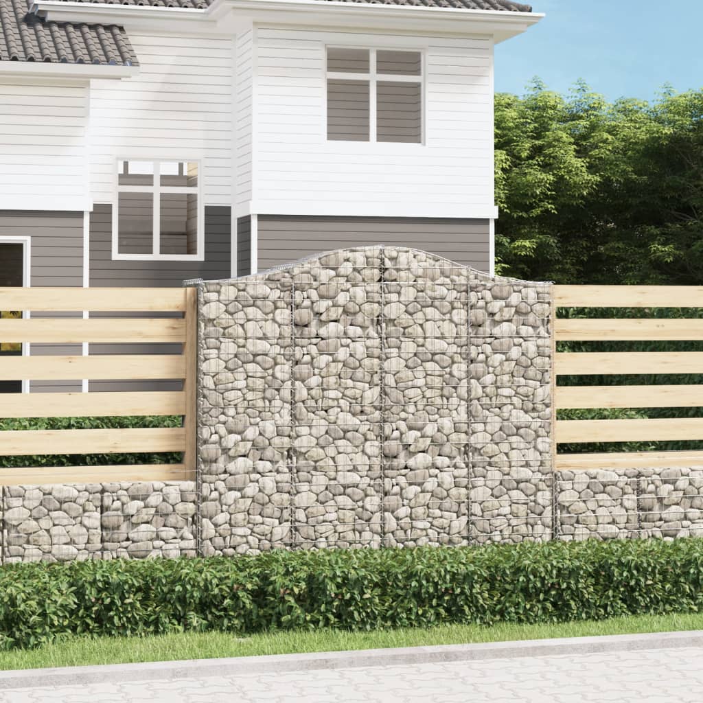 Obokane gabion košare 7 kosov 200x50x180/200cm pocinkano železo