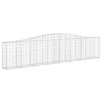 Obokane gabion košare 7 kosov 400x30x80/100 cm cinkano železo - Image 3
