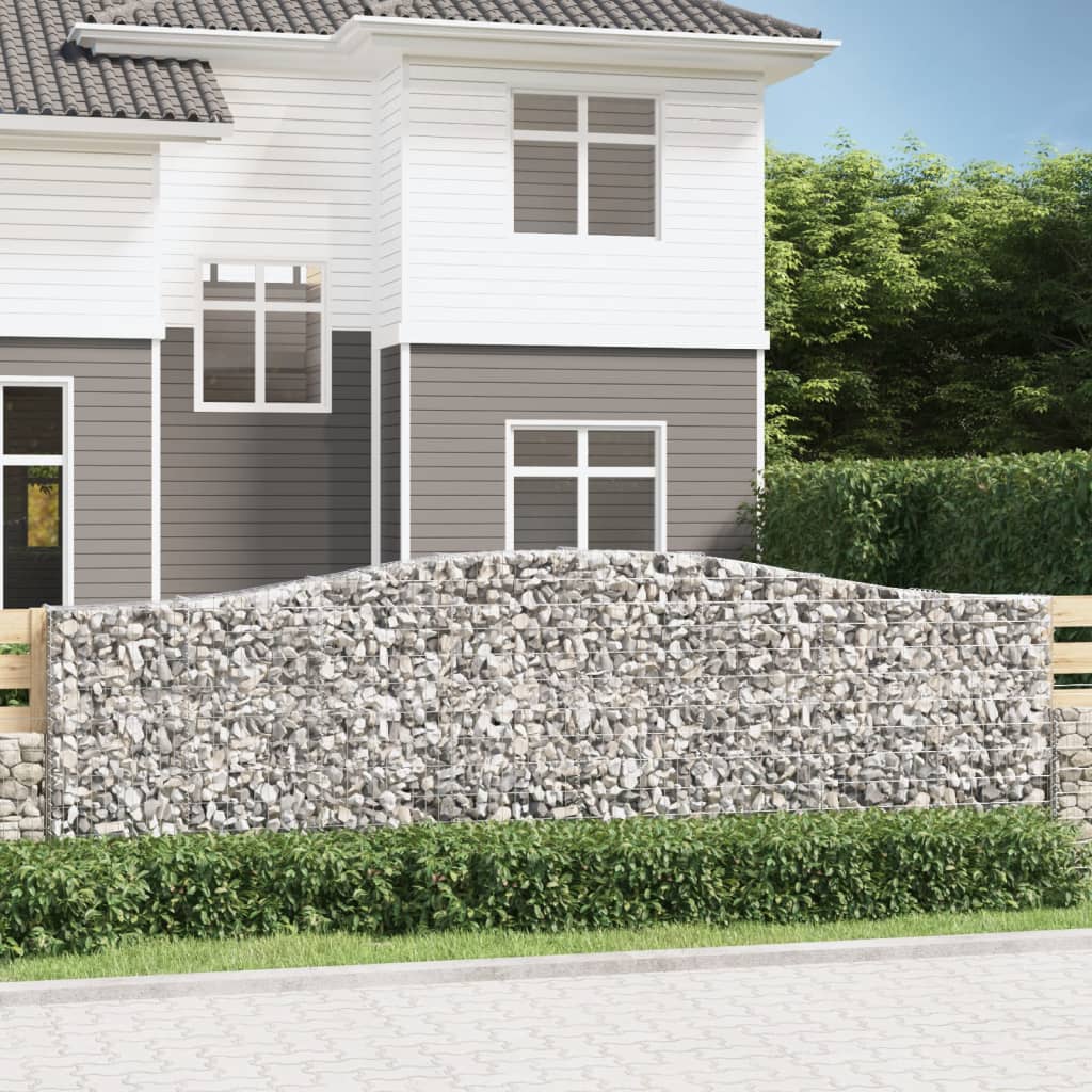 Obokane gabion košare 25kosa 400x30x120/140 cm pocinkano železo