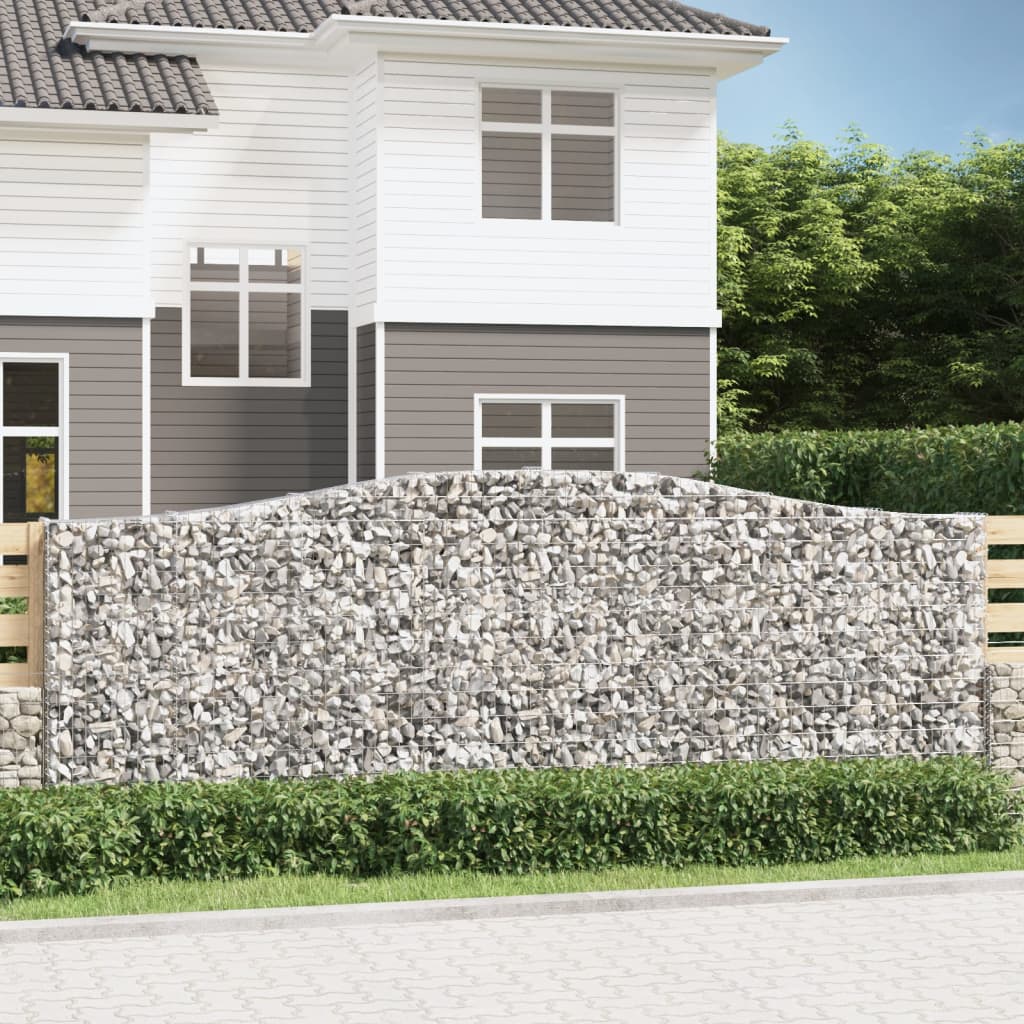 Obokane gabion košare 9 kosov 400x30x140/160cm pocinkano železo