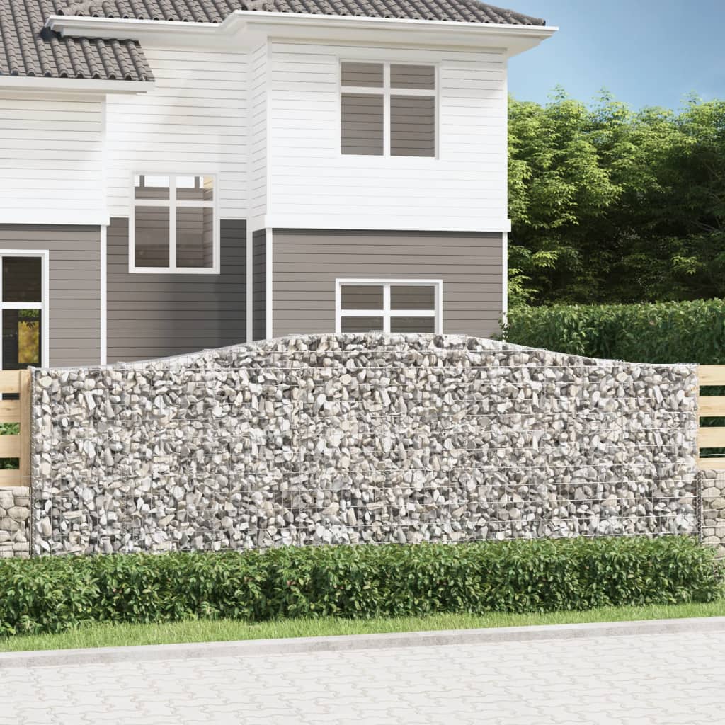 Obokane gabion košare 10kosov 400x30x140/160cm pocinkano železo