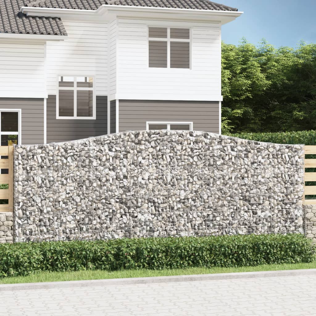 Obokane gabion košare 9 kosi 400x30x160/180 cm pocinkano železo