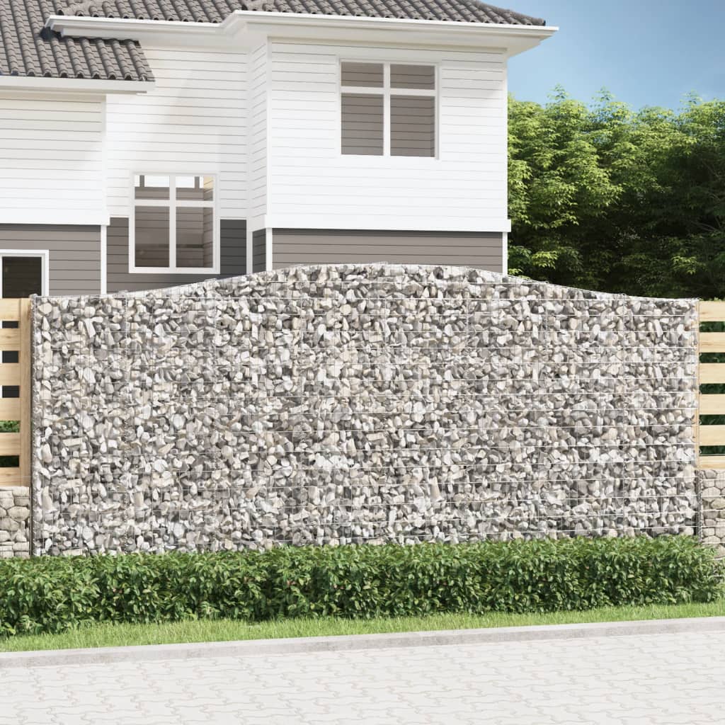 Obokane gabion košare 8 kosov 400x30x180/200cm pocinkano železo