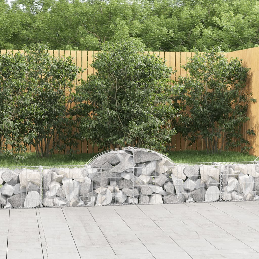 Obokane gabion košare 30 kosov 200x30x40/60 cm pocinkano železo